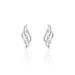 Boucles D'oreilles Puces Marnie Or Blanc Diamant - Boucles d'oreilles pendantes Femme | Histoire d&rsquo;Or