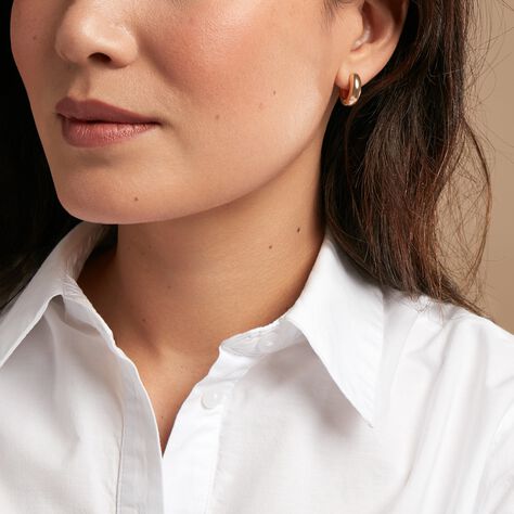 Créoles Ariane Plaqué Or Jaune - Boucles d'oreilles créoles Femme | Histoire d’Or
