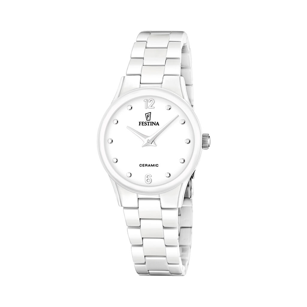 Montre Festina Ceramic 31 Blanc - F&ecirc;te des m&egrave;res Femme | Histoire d&rsquo;Or