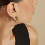 Cr&eacute;oles Cassis Acier Jaune - Boucles d'oreilles cr&eacute;oles Femme | Histoire d&rsquo;Or