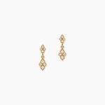 Boucles D'Oreilles Pendantes Dainty Plaqu&eacute; Or Jaune Oxyde De Zirconium - Boucles d'oreilles fantaisie Femme | Histoire d&rsquo;Or