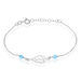 Bracelet Argent Blanc Angelika Pierres Synthetiques - Bracelets Plume Femme | Histoire d’Or