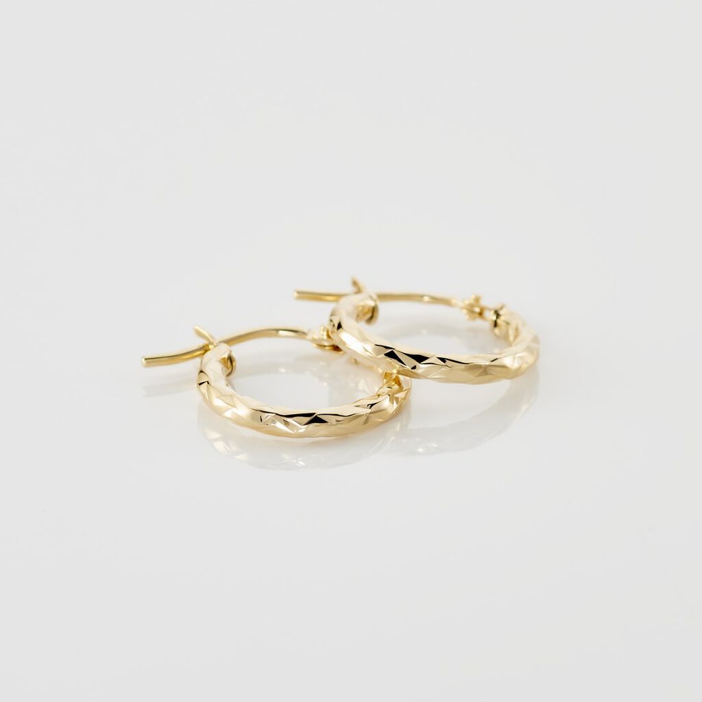 Créoles Cayla Or Jaune - Boucles d'oreilles créoles Femme | Histoire d’Or