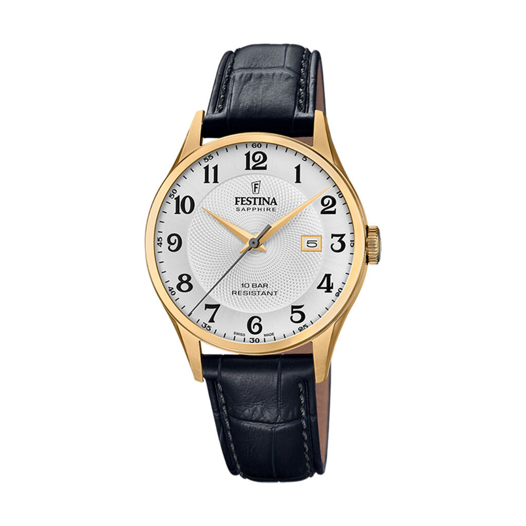 Montre Festina Swiss Made 40 Argent&eacute; - Montres suisses Homme | Histoire d&rsquo;Or