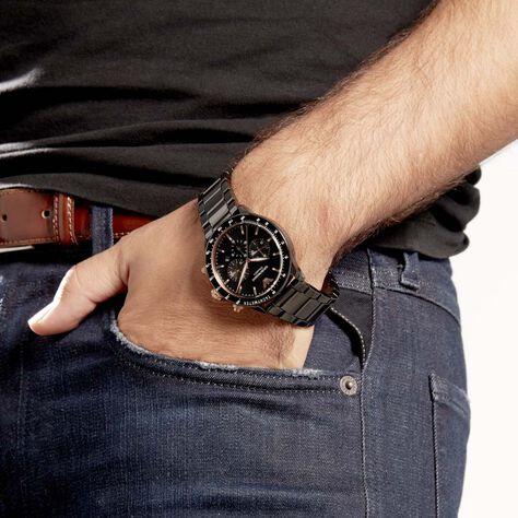 Montre Emporio Armani Noir - Montres Homme | Histoire d’Or