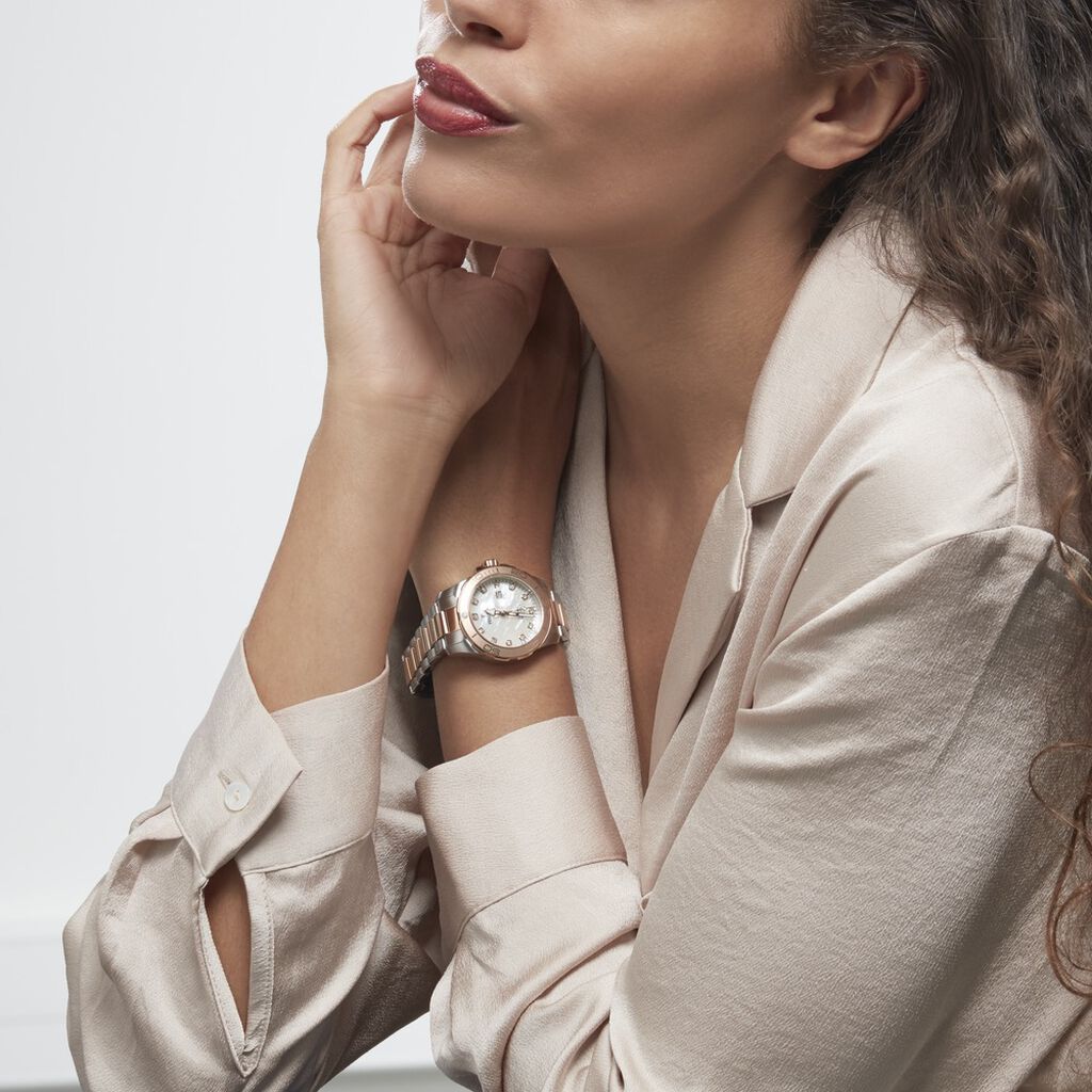 Montre Boyfriend Nacre Blanche - Montres Femme | Histoire d’Or
