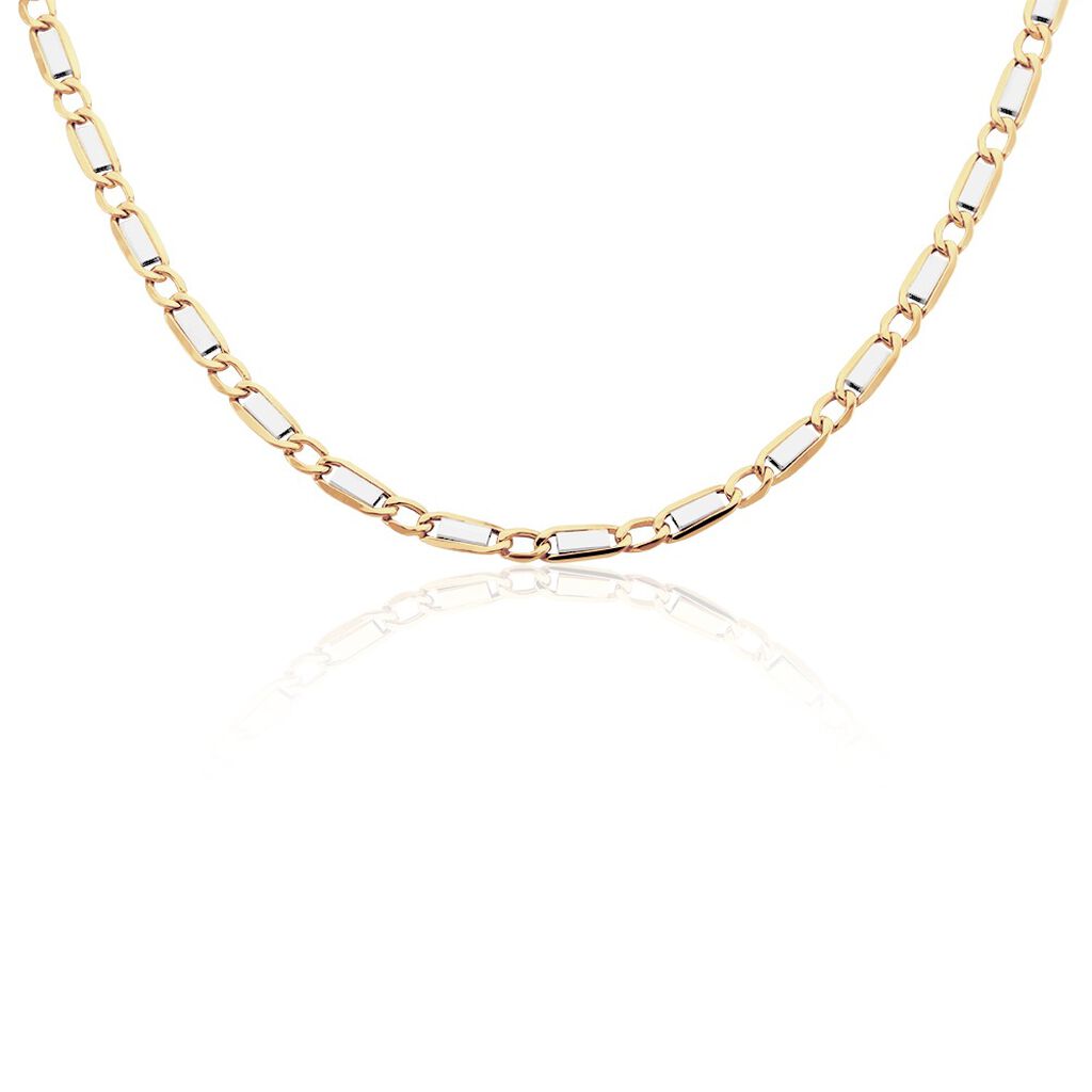 Collier Danae Plaquette Or Bicolore - Chaines Homme | Histoire d’Or