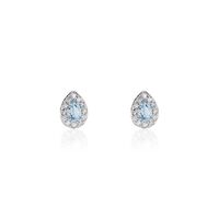 Boucles D'oreilles Puces Argent Blanc Tania Oxydes De Zirconium