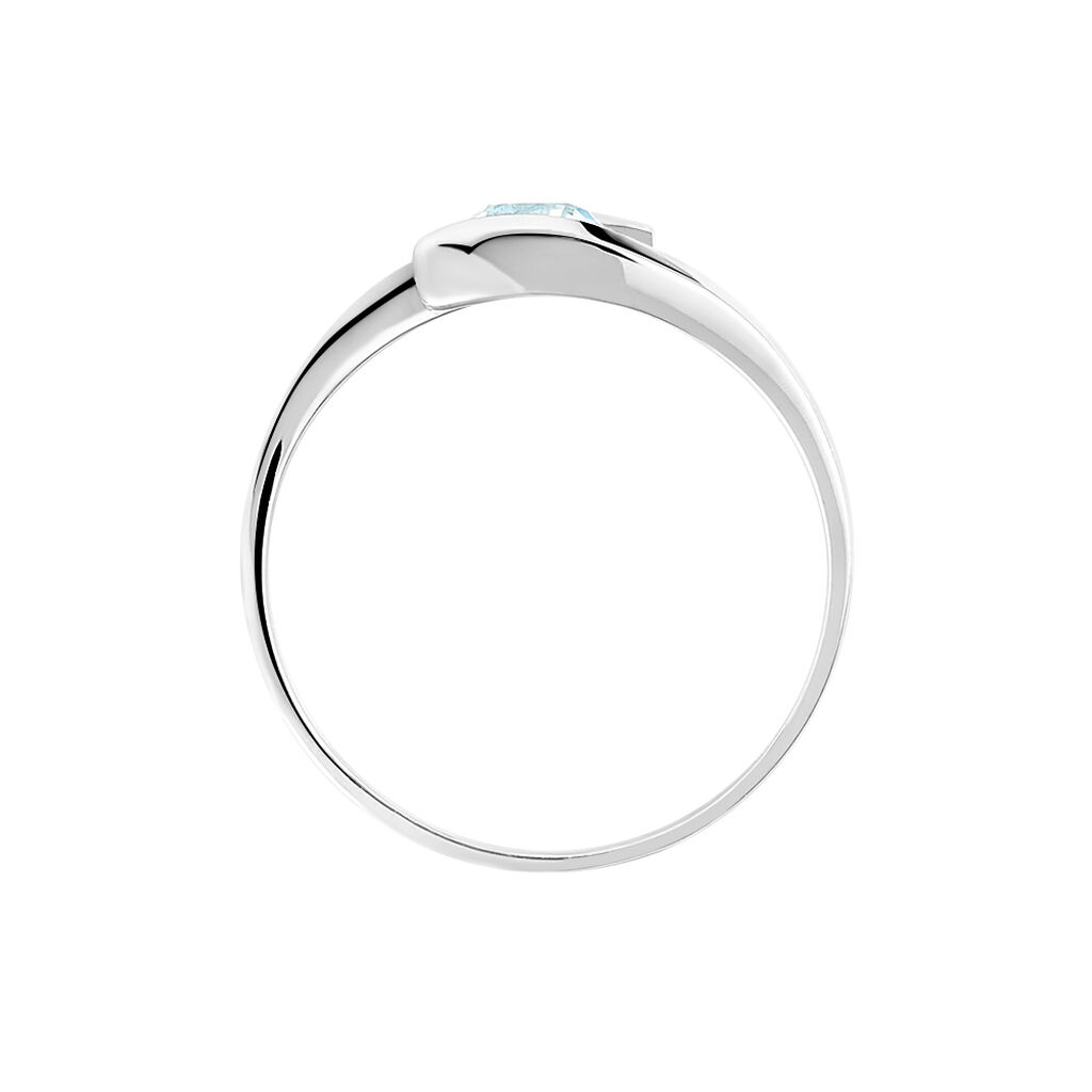 Bague Tiphaine Or Blanc Topaze - Bagues solitaires Femme | Histoire d’Or