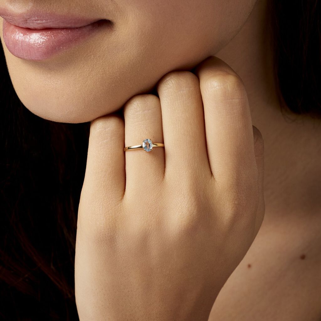 Bague Lily Or Jaune Topaze - Bagues solitaires Femme | Histoire d’Or