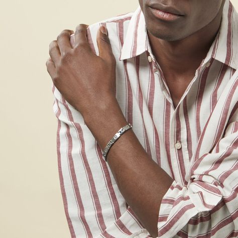 Bracelet Joe Acier Blanc - Bracelets fantaisie Homme | Histoire d’Or
