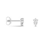 Boucles D'oreilles Puces Almira Argent Blanc Oxyde De Zirconium - Boucles d'oreilles fantaisie Femme | Histoire d&rsquo;Or