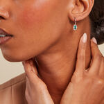 Cr&eacute;oles Serafine Argent Blanc Malachite Oxyde De Zirconium - Boucles d'oreilles cr&eacute;oles Femme | Histoire d&rsquo;Or