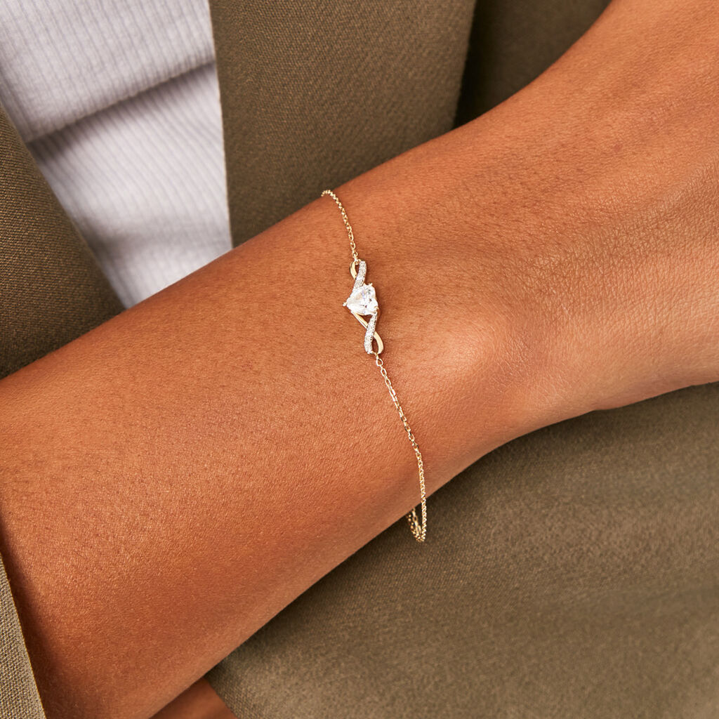 Bracelet Clothilde Or Jaune Oxyde De Zirconium - Bracelets Femme | Histoire d&rsquo;Or