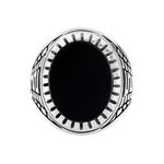 Bague Thimeo Argent Blanc Onyx - Bagues solitaires Homme | Histoire d&rsquo;Or