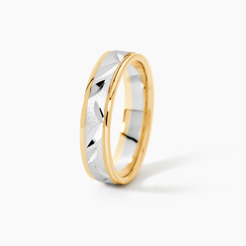 Alliance Ilki Ruban Or Bicolore - Alliances Unisex | Histoire d&rsquo;Or