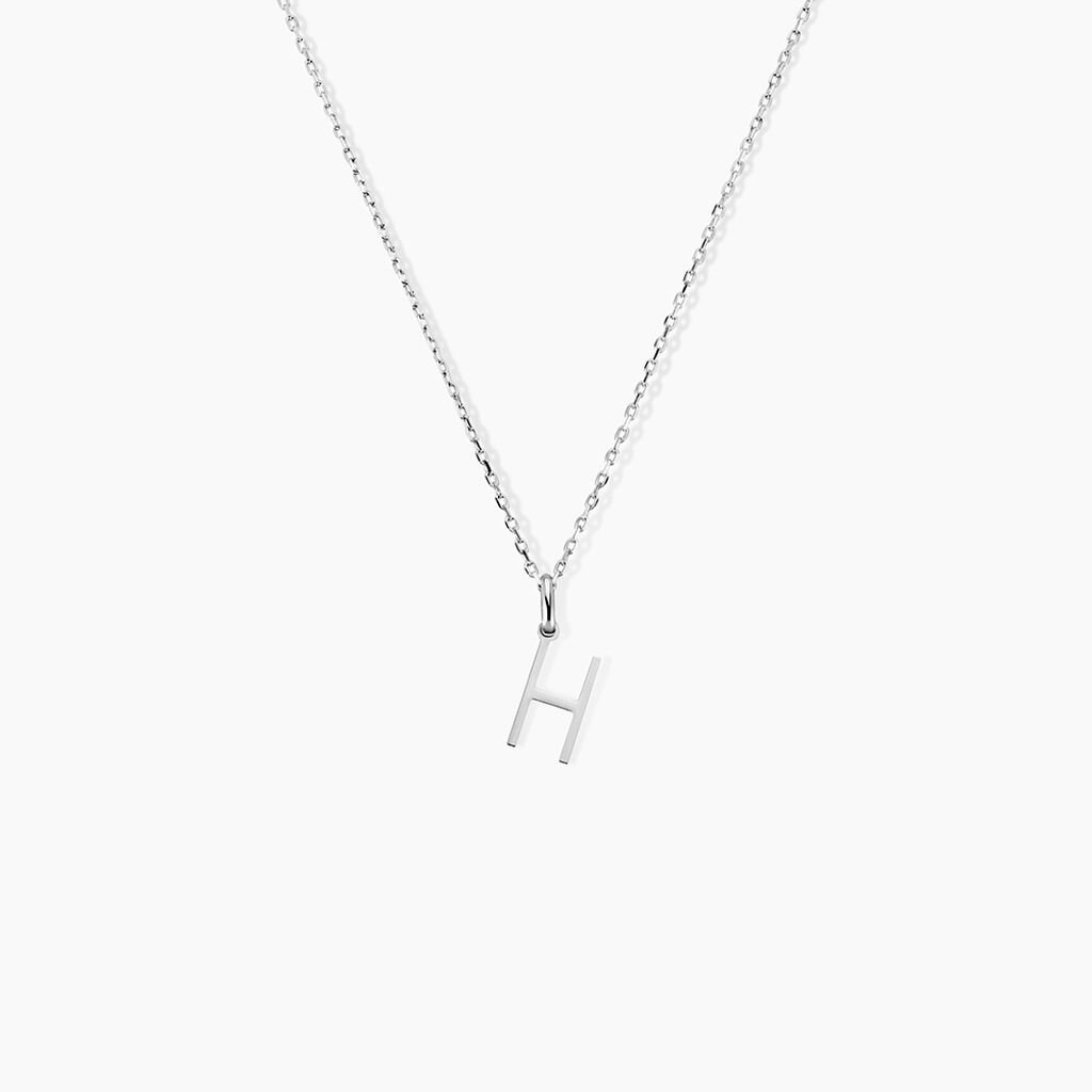 Pendentif Ionia Lettre Or Blanc - Pendentifs Famille | Histoire d&rsquo;Or