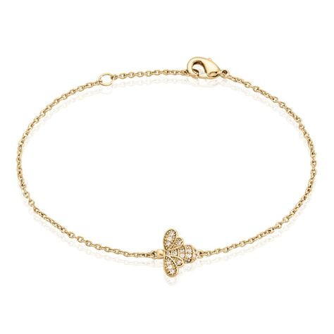 Bracelet Abelha Plaqué Or Jaune Oxyde De Zirconium - Bracelets Femme | Histoire d’Or