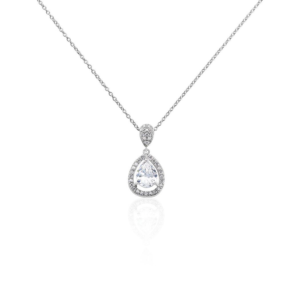 Collier Argent Blanc Zelie Oxyde De Zirconium - Colliers Femme | Histoire d’Or