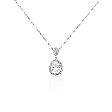Collier Argent Blanc Zelie Oxyde De Zirconium - Colliers Femme | Histoire d’Or