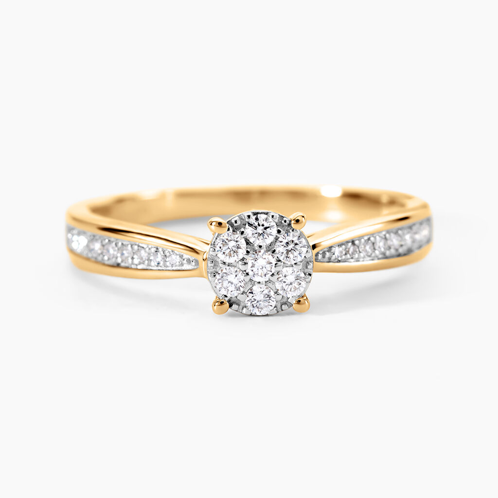 Bague Or Jaune Celia Diamants - Bagues avec pierre Femme | Histoire d&rsquo;Or
