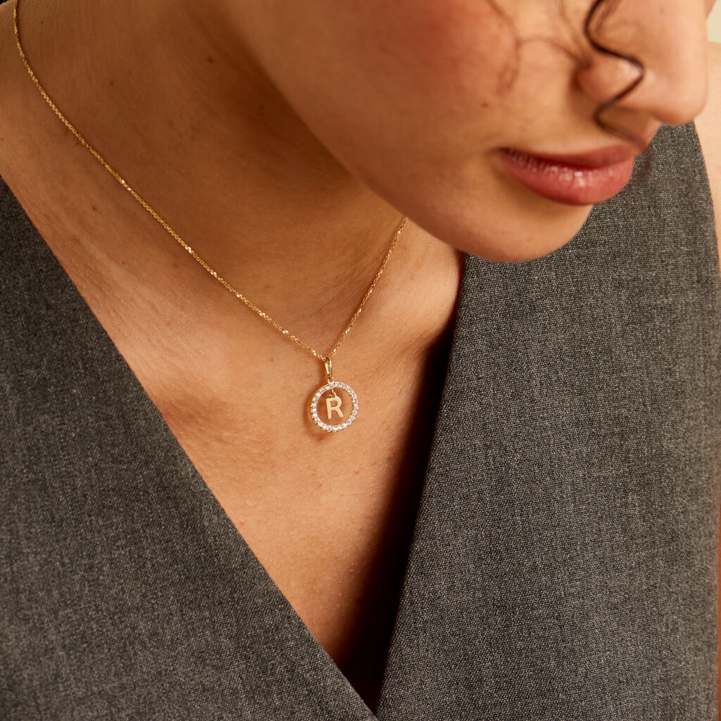 Pendentif Gabe Or Jaune Oxyde De Zirconium - Pendentifs Femme | Histoire d’Or