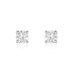 Boucles D'oreilles Puces Or Blanc Victoria Diamant - Clous d'oreilles Femme | Histoire d&rsquo;Or