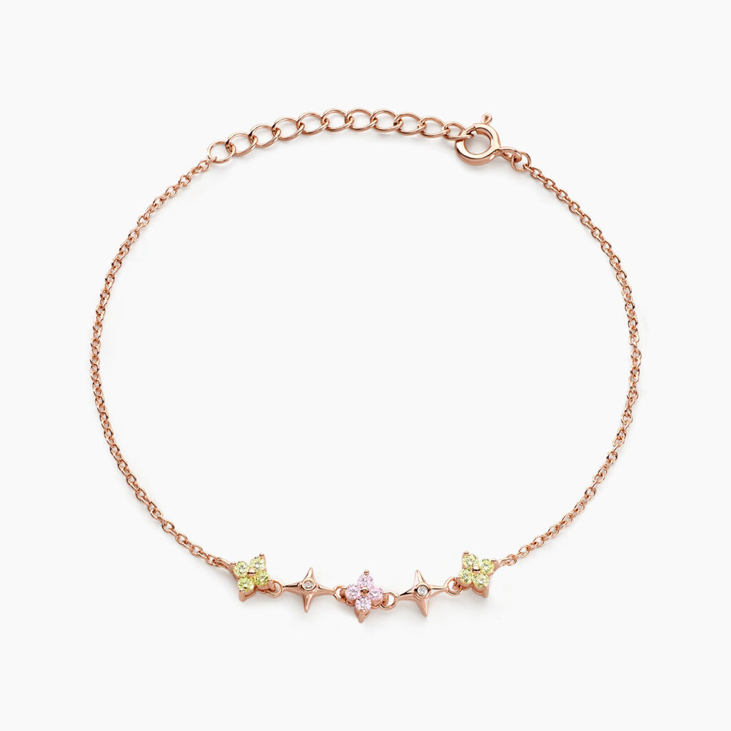 Bracelet Nimbe Argent Rose Oxyde De Zirconium - Bracelets Femme | Histoire d&rsquo;Or