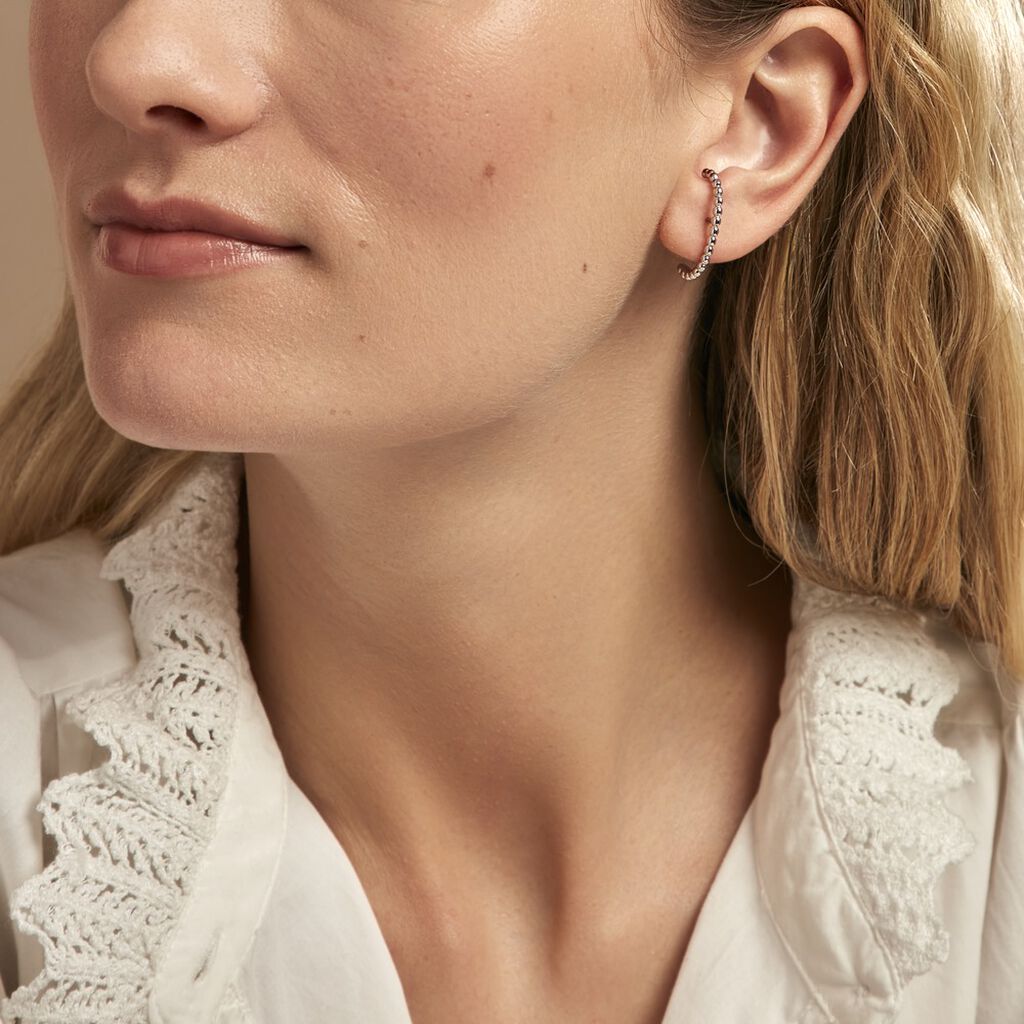 Bijou D'oreille Unitaire Krabi Argent Blanc - Boucles d'oreilles fantaisie Femme | Histoire d’Or