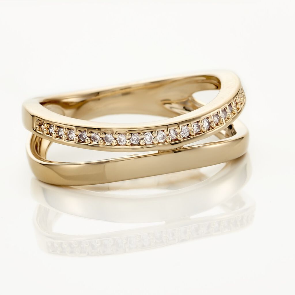 Bague Vitoria Plaqué Or Jaune Oxyde De Zirconium - Bagues avec pierre Femme | Histoire d’Or