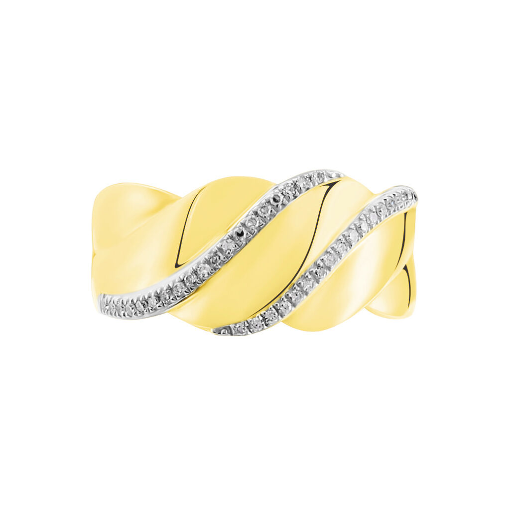 Bague Elyanne Or Jaune Diamant - Bagues avec pierre Femme | Histoire d’Or