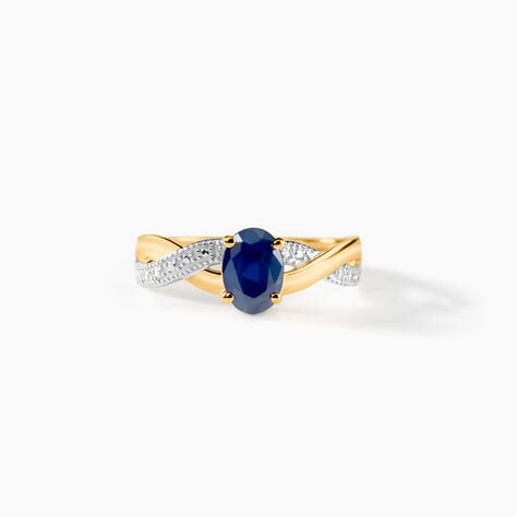 Bague Sybil Or Jaune Saphir - Bagues solitaires Femme | Histoire d&rsquo;Or