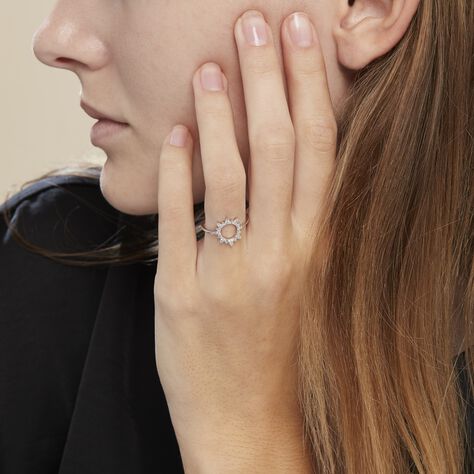 Bague Argent Blanc Carolus Oxydes De Zirconium - Bagues avec pierre Femme | Histoire d’Or