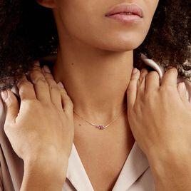 Collier Petale Or Bicolore Rubis Et Diamant - Colliers Femme | Histoire d’Or