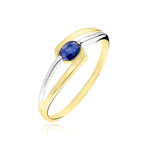 Bague Sylvene Or Bicolore Saphir - Bagues solitaires Femme | Histoire d’Or