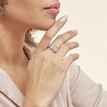Bague Argent Blanc Boulonnaise Oxydes De Zirconium - Bagues avec pierre Femme | Histoire d&rsquo;Or