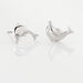Boucles D'oreilles Puces Fulvie Dauphin 5 Or Blanc - Clous d'oreilles Femme | Histoire d’Or