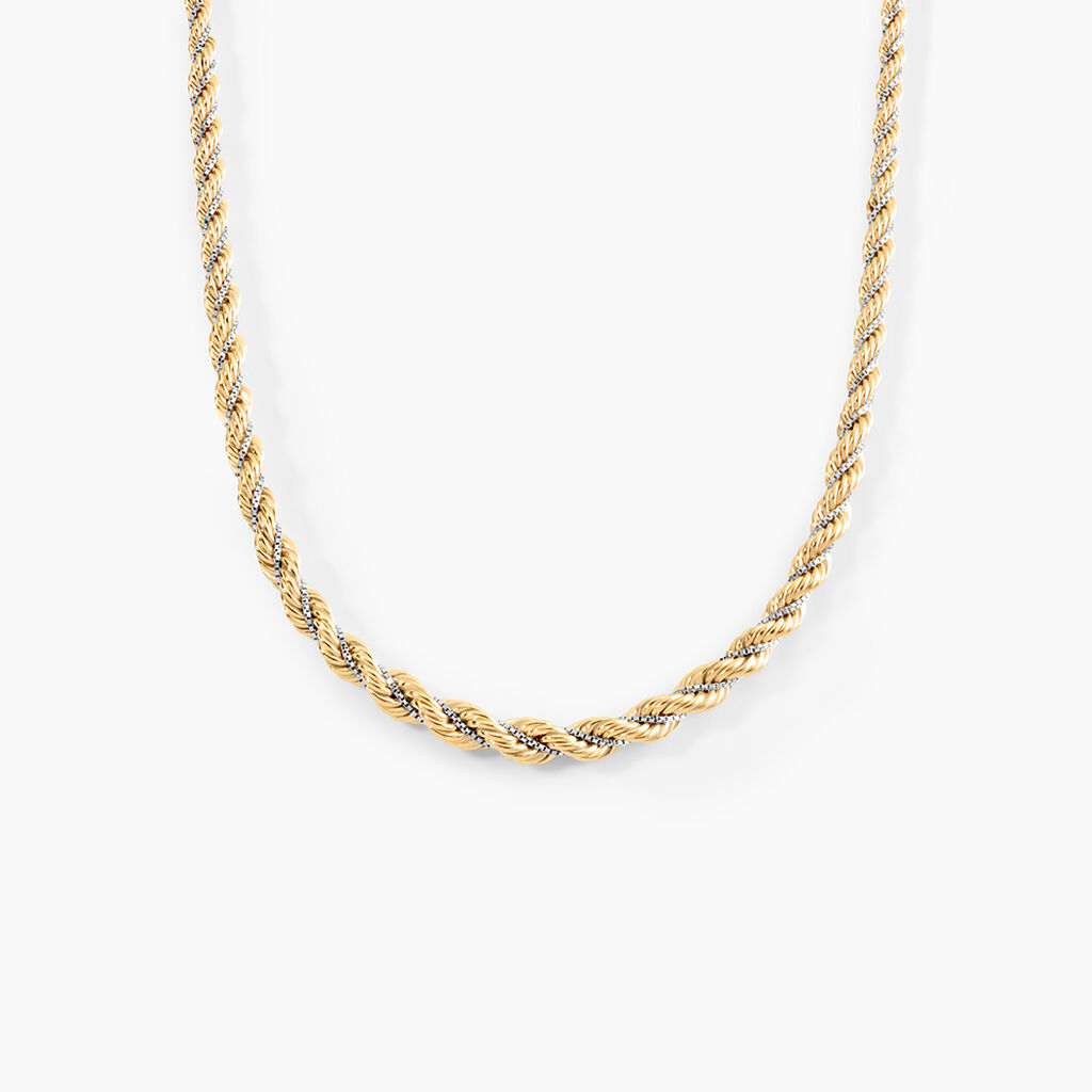 Collier Jerryenne Danilo Maille Corde Et Venitienne Or Bicolore - Chaines Femme | Histoire d’Or
