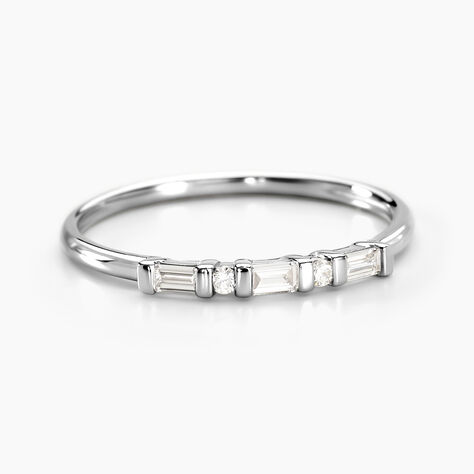 Bague 1986 Or Blanc Diamant - Bagues avec pierre Femme | Histoire d’Or