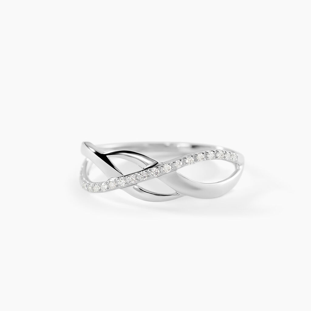 Bague Omnia Or Blanc Diamant - Bagues avec pierre Femme | Histoire d&rsquo;Or