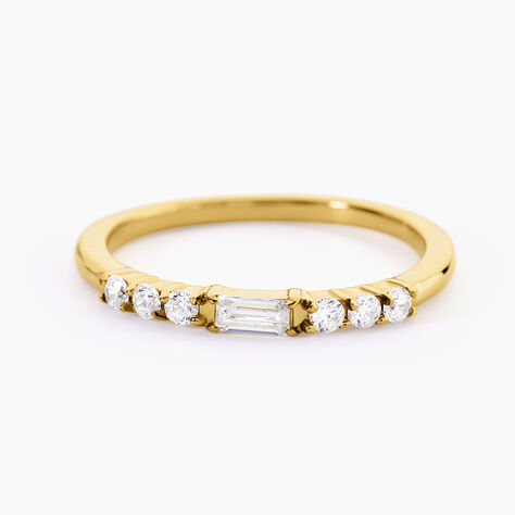 Bague Andreane Acier Jaune Oxyde De Zirconium - Bagues avec pierre Femme | Histoire d&rsquo;Or