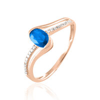 Bague Anja Or Rose Topaze Et Diamant