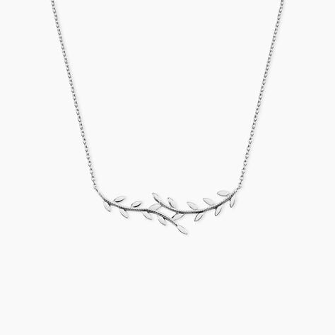Collier Folia Argent Blanc - Colliers fantaisie Femme | Histoire d&rsquo;Or