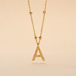Collier Plaqu&eacute; Or Jaune Lettra - Colliers fantaisie Femme | Histoire d&rsquo;Or