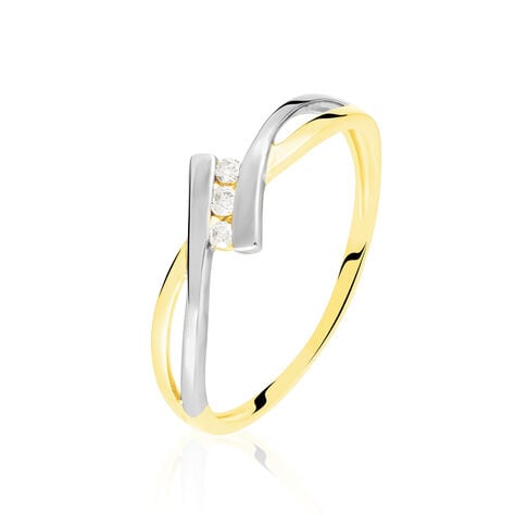 Bague Brixia Or Bicolore Diamant - Bagues avec pierre Femme | Histoire d&rsquo;Or