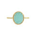 Bague Leeve Plaqué Or Jaune Amazonite - Bagues avec pierre Femme | Histoire d’Or
