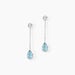 Boucles D'oreilles Pendantes Brenda Or Blanc Topaze - Boucles d'oreilles pendantes Femme | Histoire d&rsquo;Or