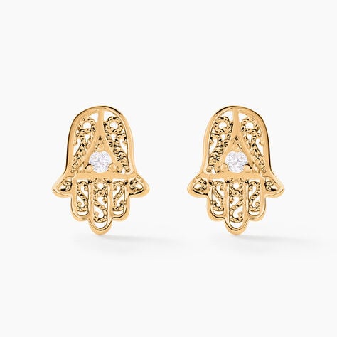 Boucles D'oreilles Puces Stijn Oxydes De Zirconium - Boucles d'oreilles fantaisie Femme | Histoire d&rsquo;Or