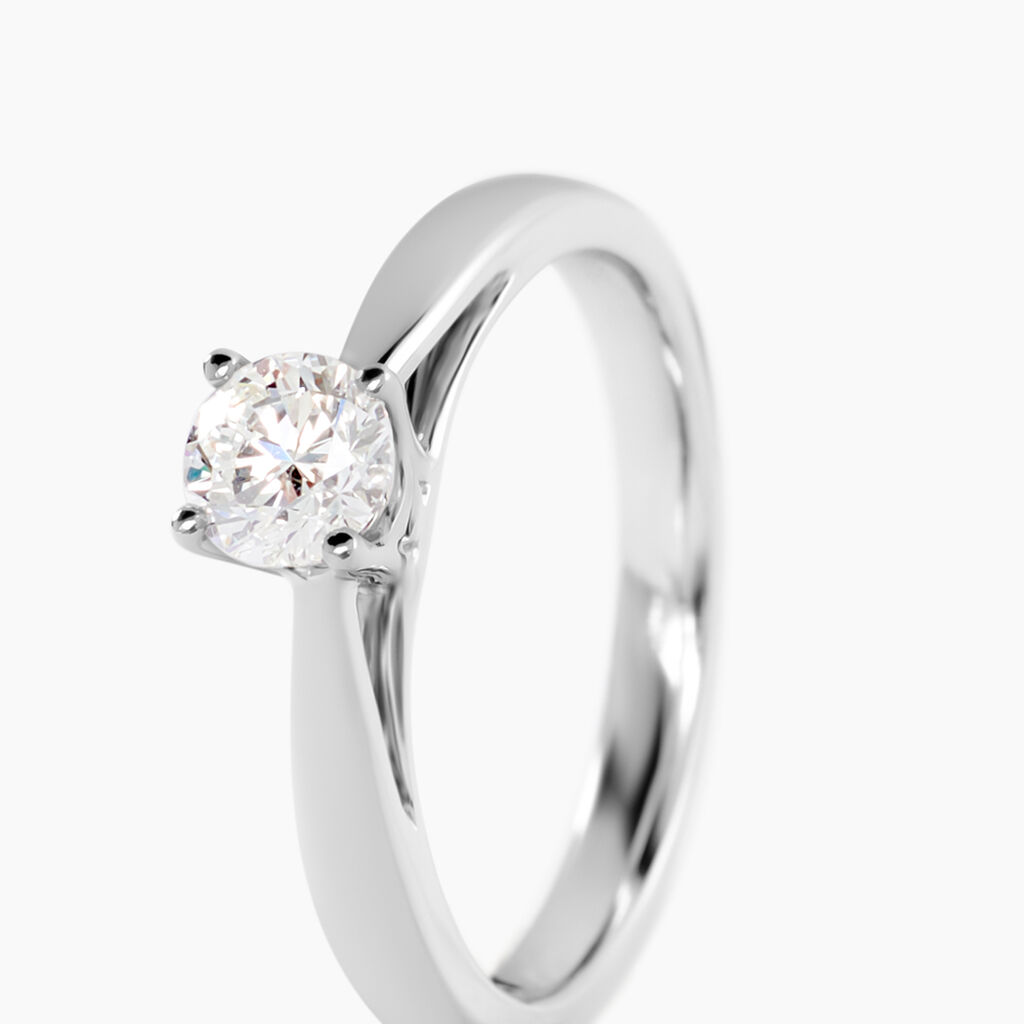 Bague Iris Platine Blanc Diamant - Bagues solitaires Femme | Histoire d’Or