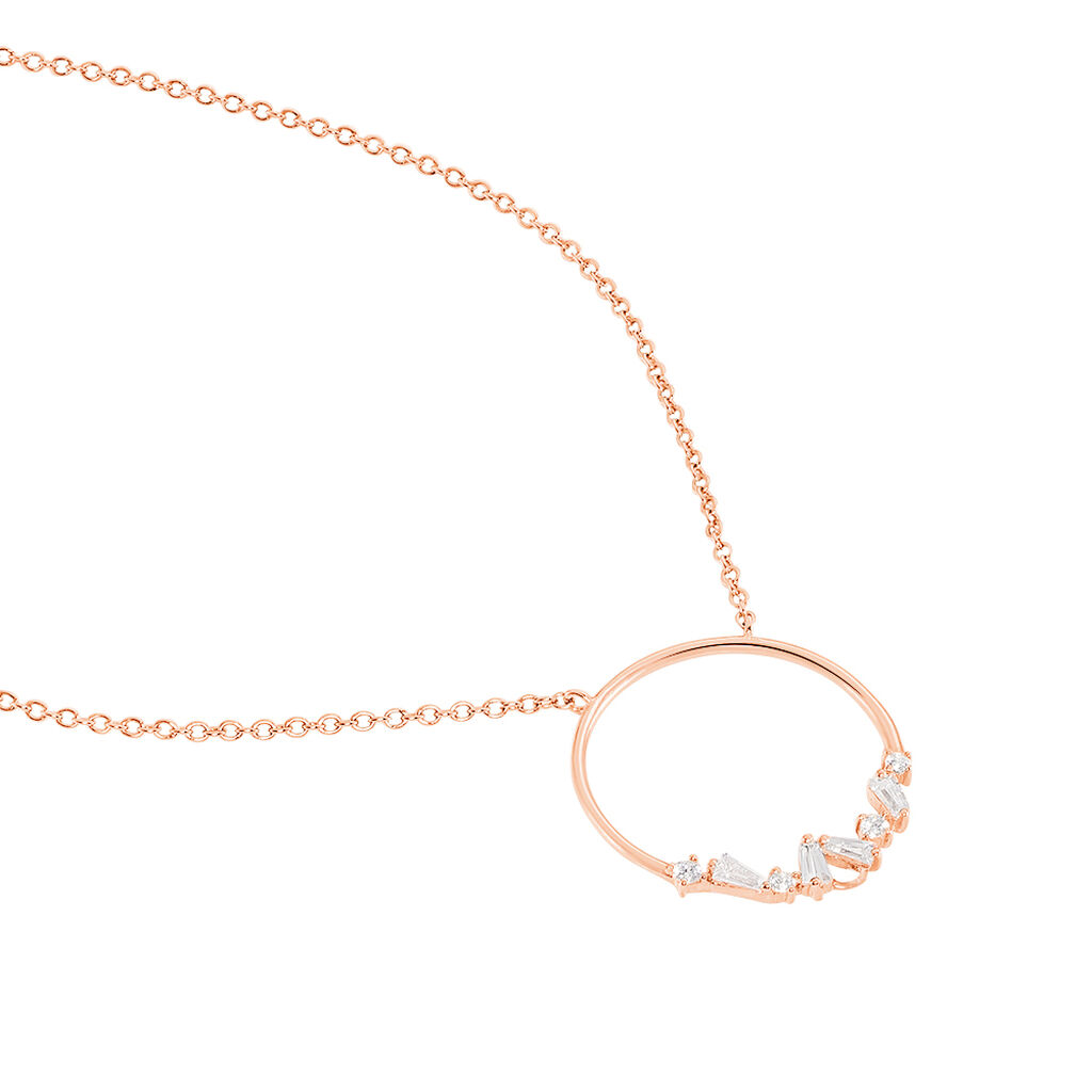 Collier Celene Argent Rose Oxyde De Zirconium - Colliers fantaisie Femme | Histoire d’Or